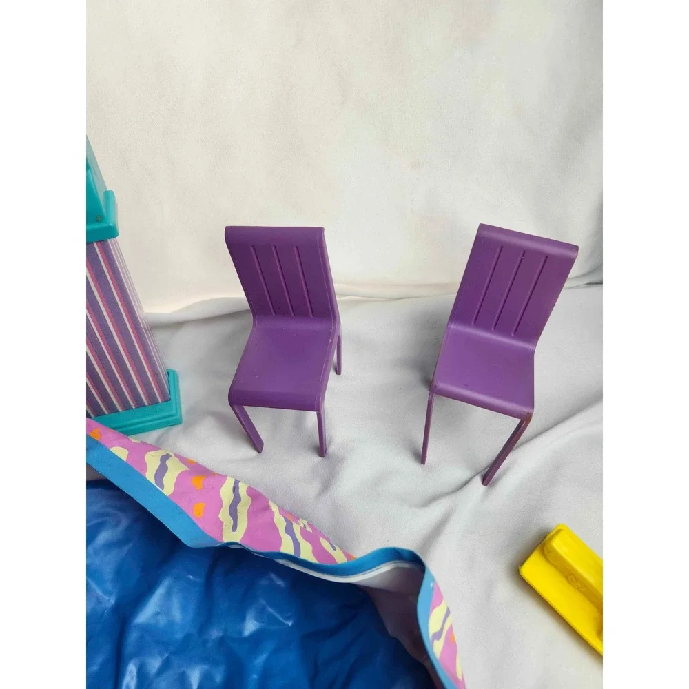 Vintage Barbie Accessory Lot Baywatch Pool Vending Machine Jet Ski Chairs Mixed